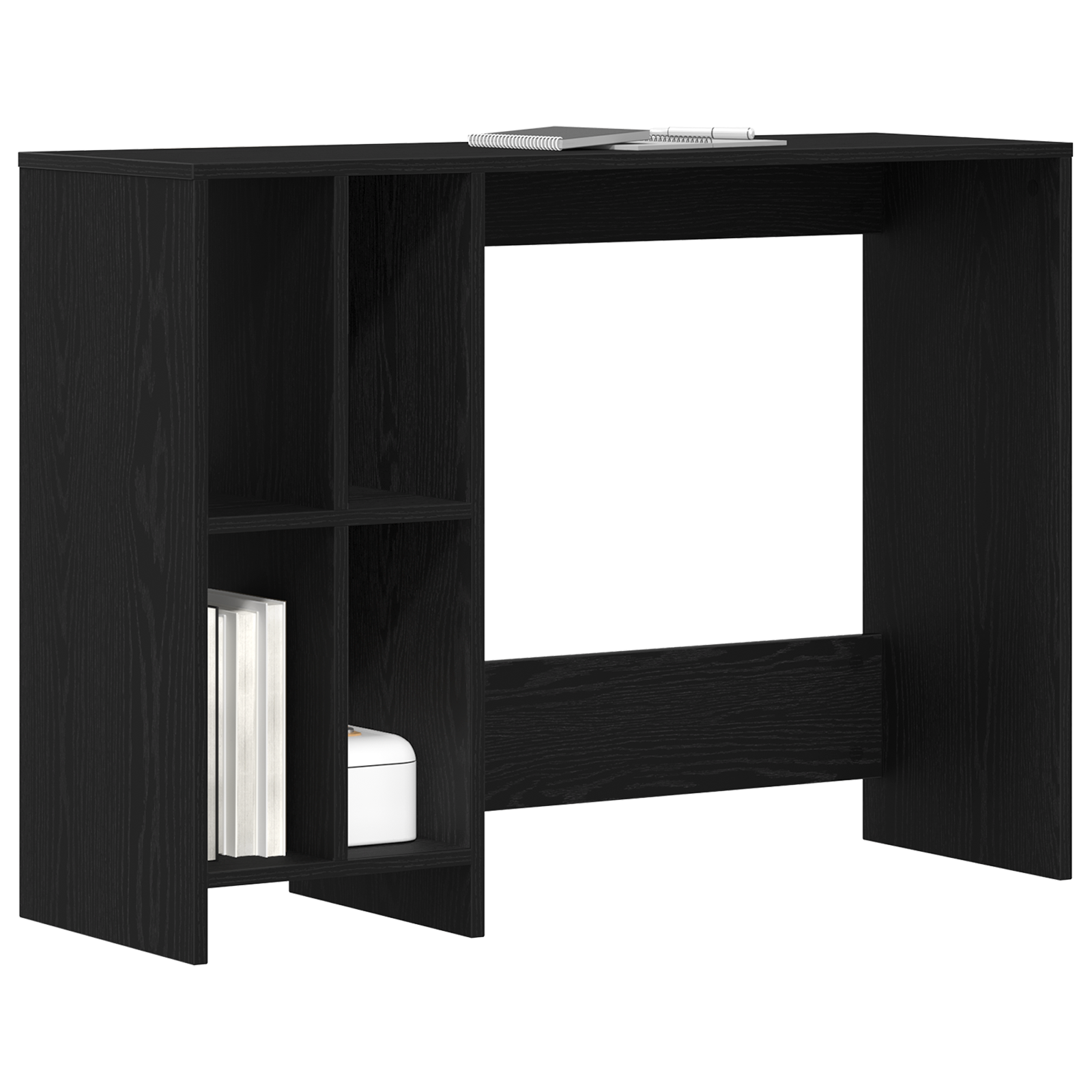 vidaXL Bureau Zwart Eiken 102,5x35x75 cm Gemaakt van Engineered Hout