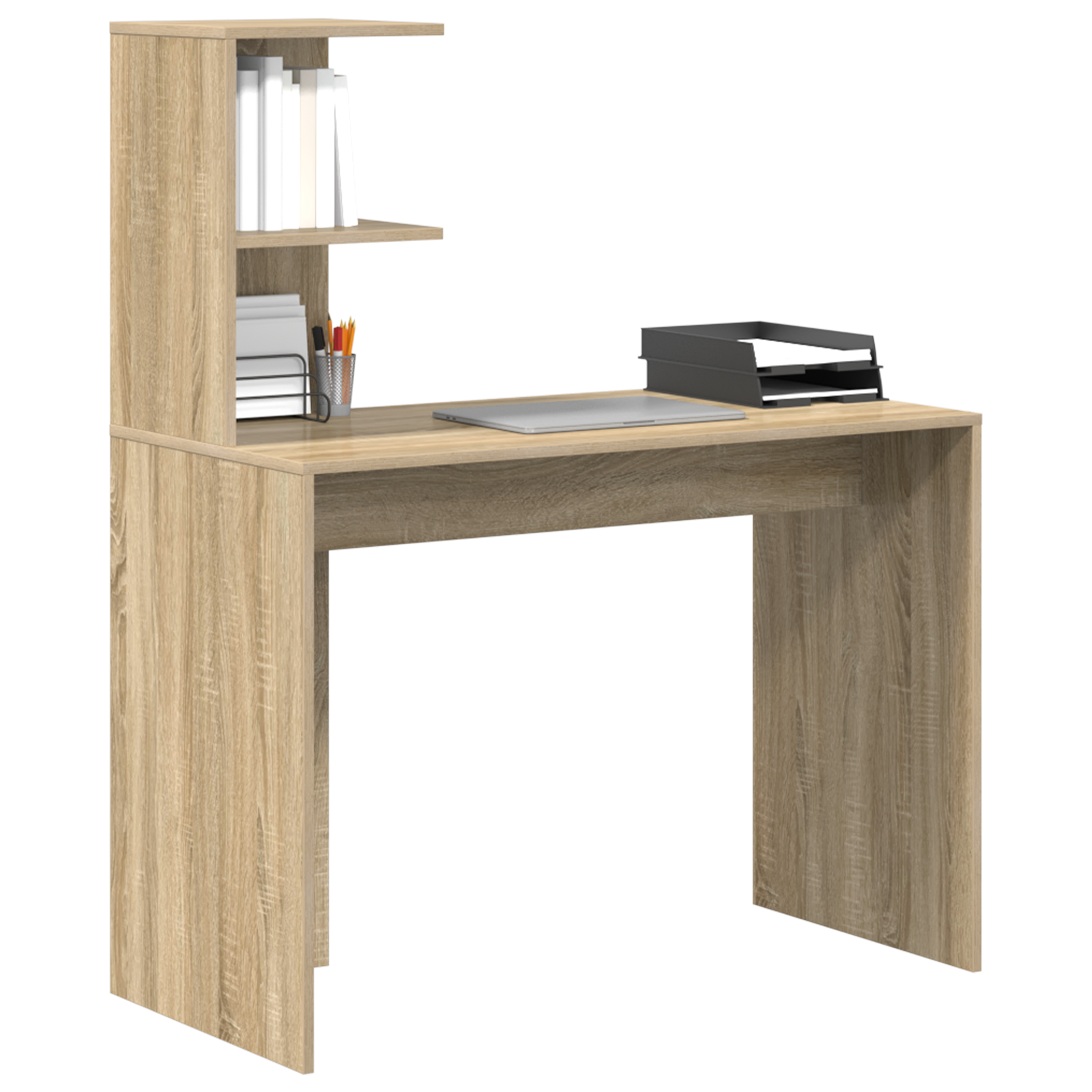 vidaXL Bureau Sonoma Eiken 102x50x124 cm Gelaagd Hout