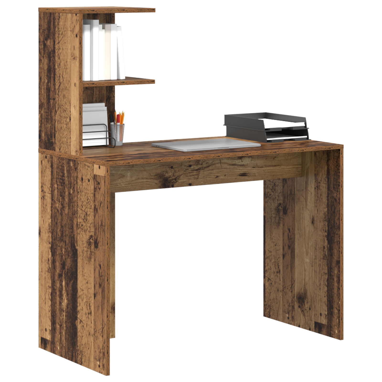 vidaXL Bureau van Oude Hout 102x50x124 cm Gelaagd Hout