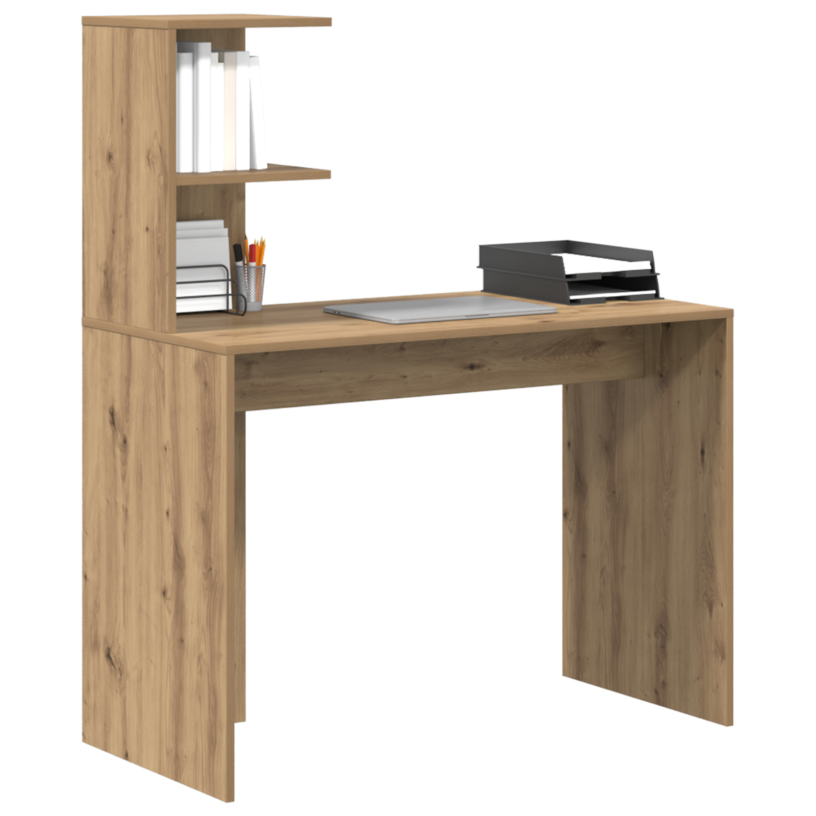vidaXL Bureau Artisan Eiken 102x50x124 cm Houten Meubel