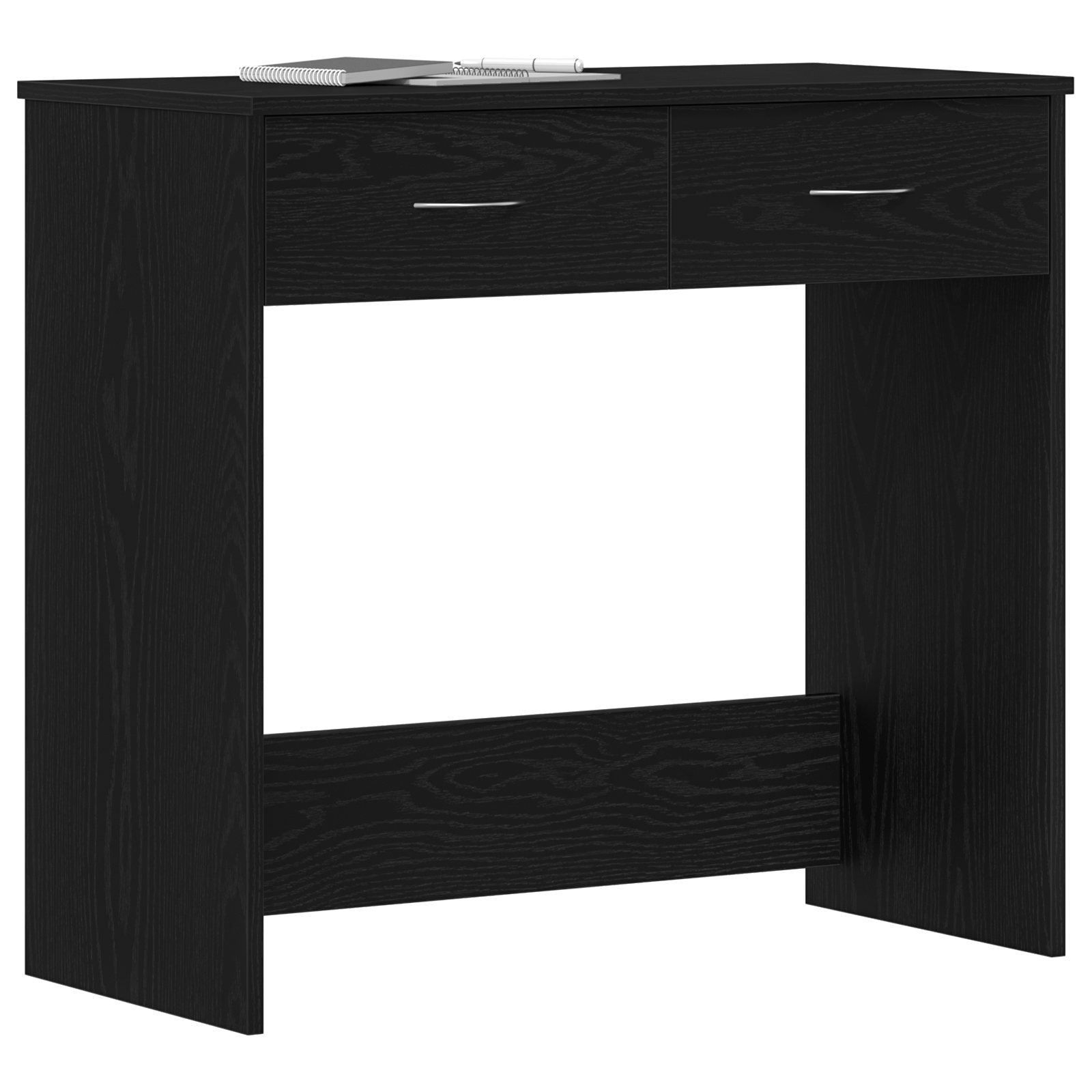vidaXL Bureau Zwart Eiken 80x40x75 cm Geengineerd Hout