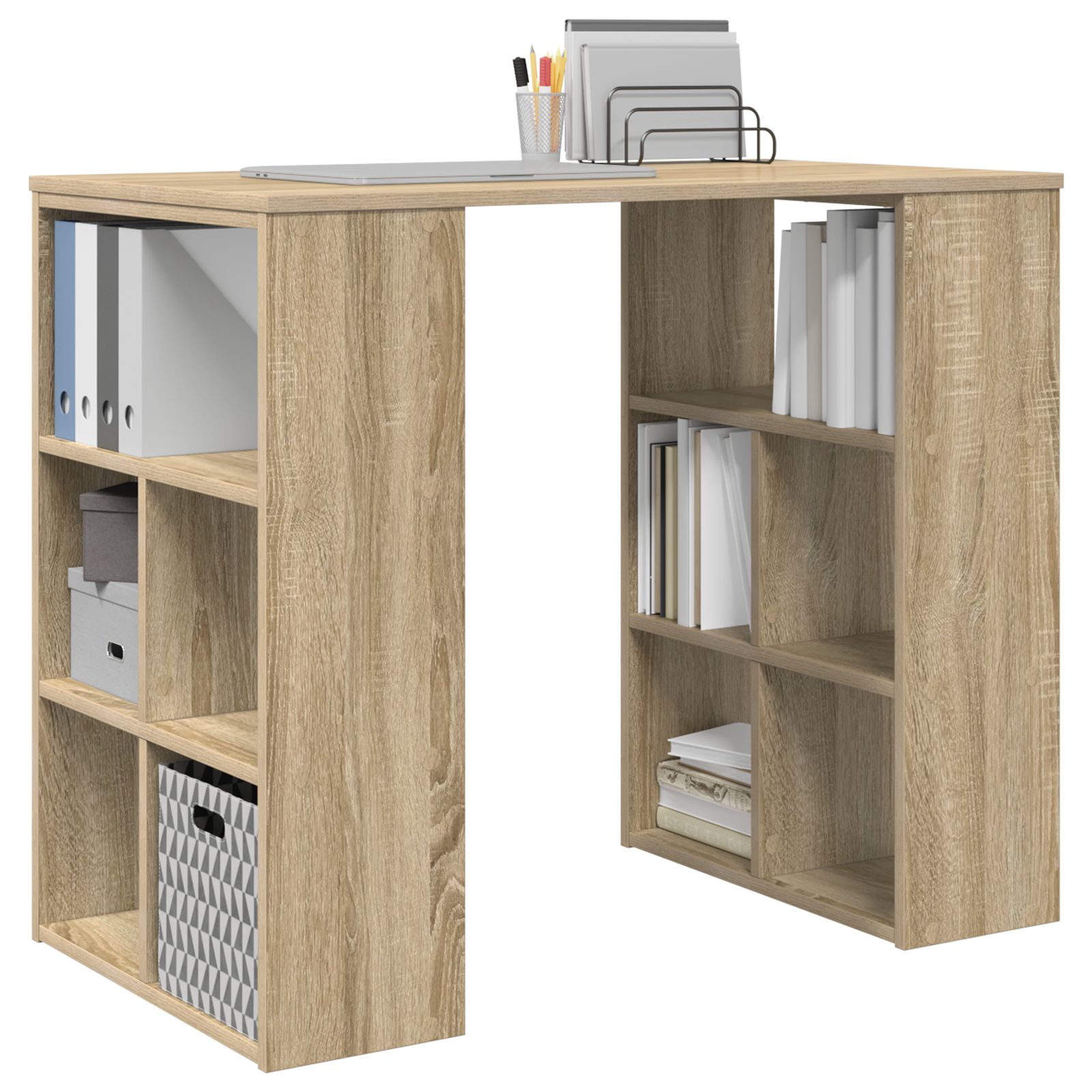 vidaXL Bureau Sonoma Eiken 90x50x75 cm Houtcomposiet