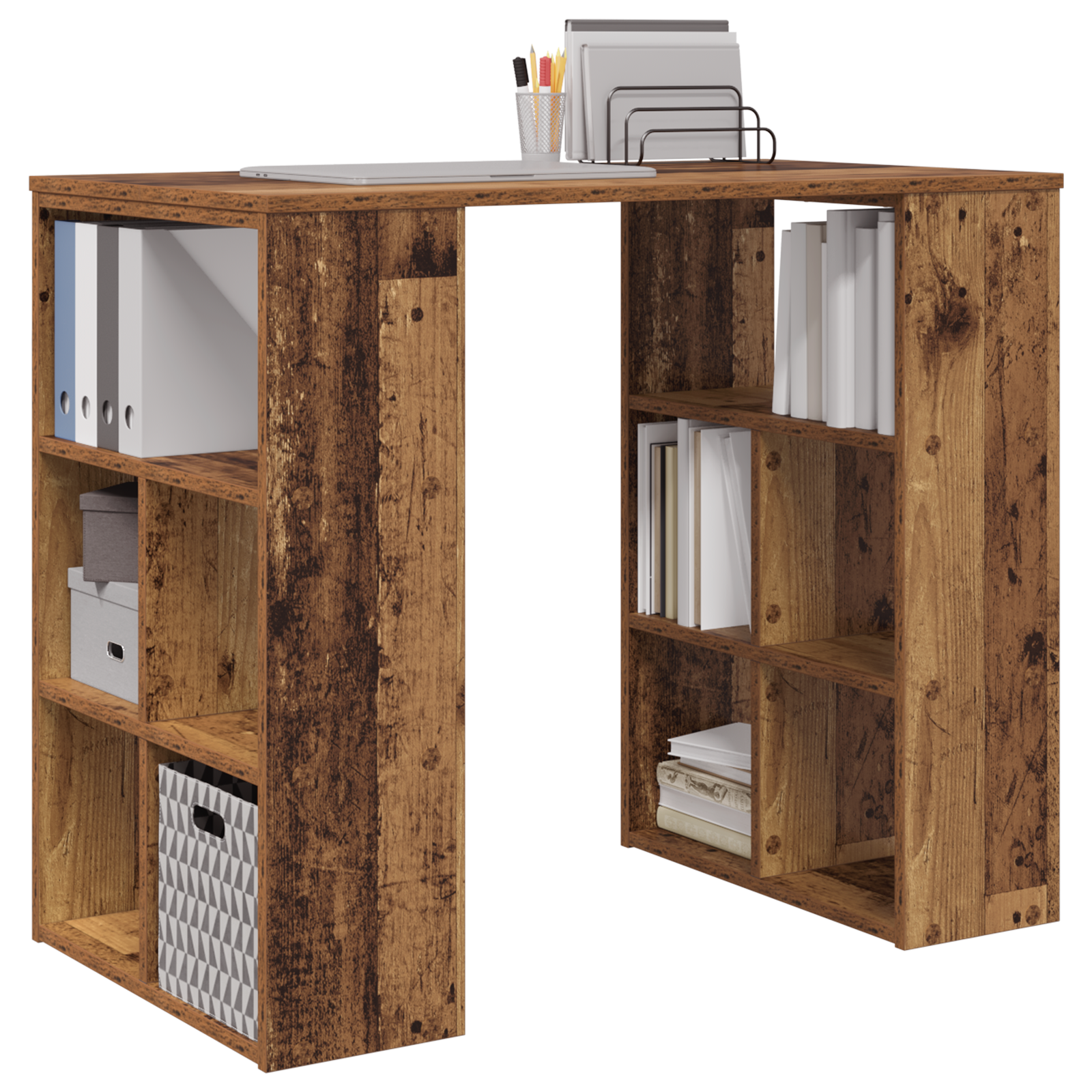 vidaXL Bureau van Oud Hout 90x50x75 cm Geengineerd Hout