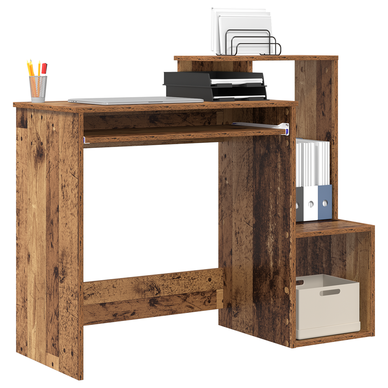 vidaXL Bureau van Oude Hout 106x40x88,5 cm Gelaagd Hout