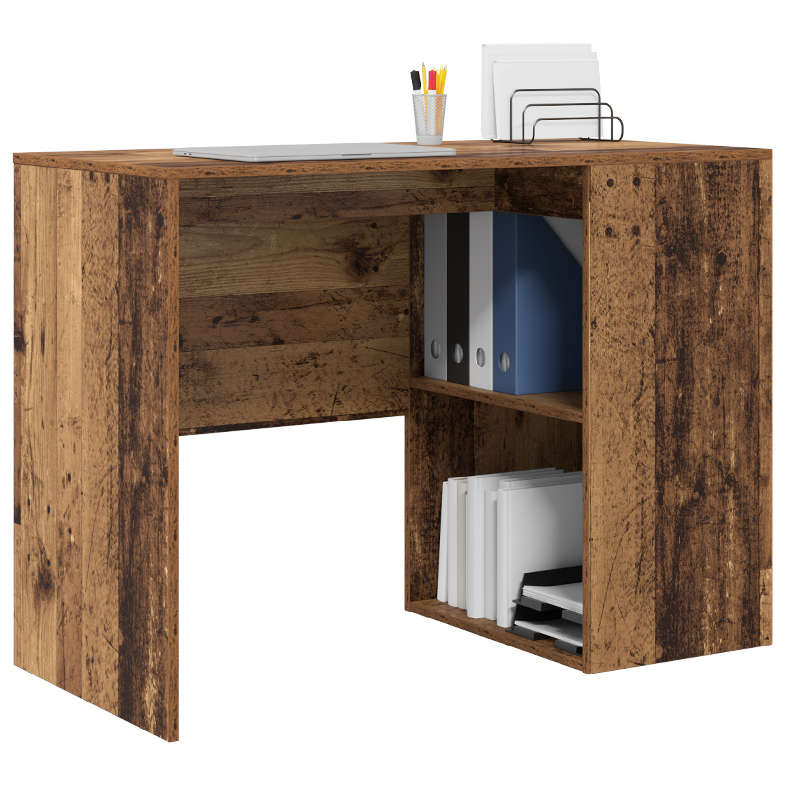 vidaXL Bureau Oude Hout 102x50x75 cm Geengineerd Hout
