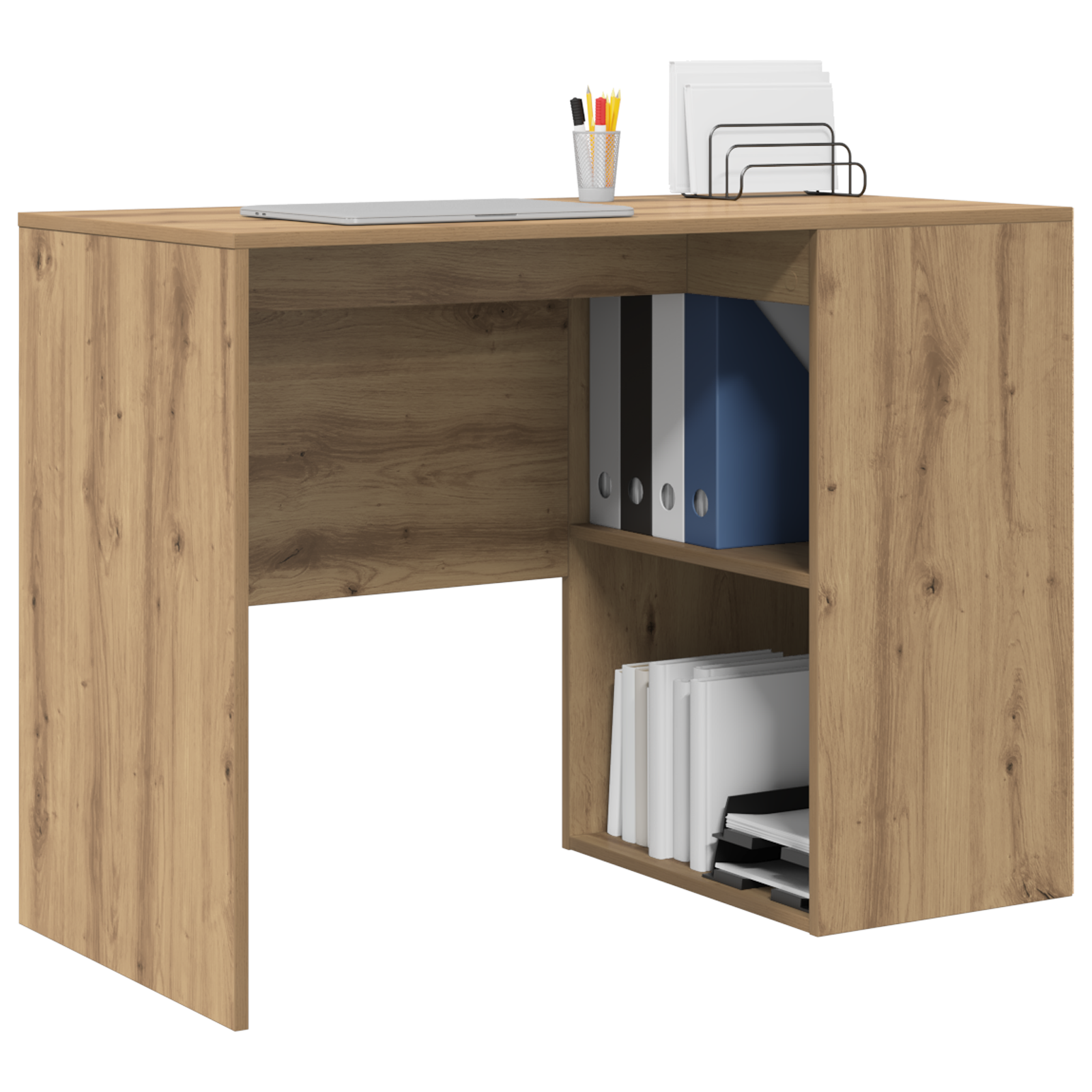 vidaXL Bureau Artisan Eik 102x50x75 cm Kunststof
