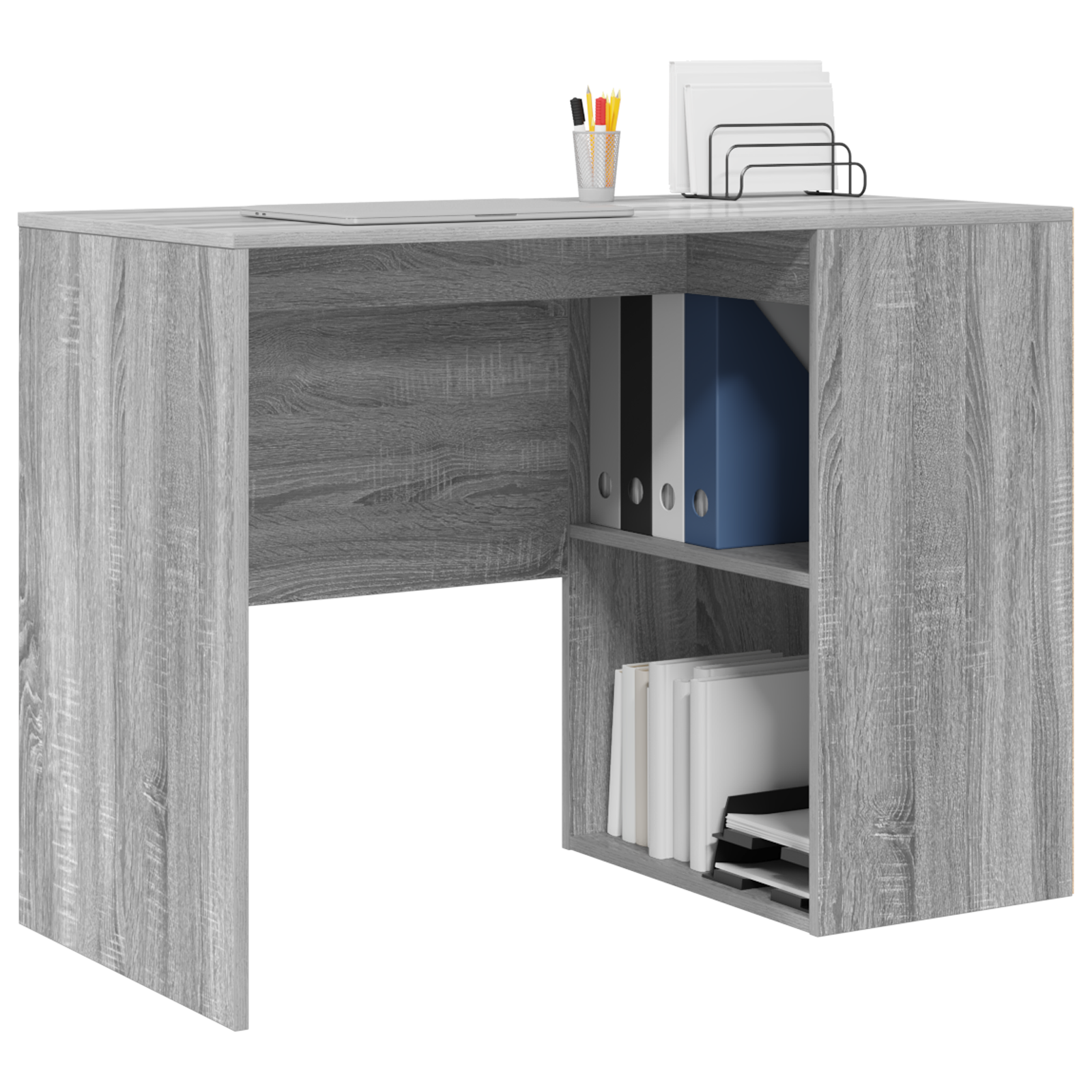 vidaXL Bureau Grijs Sonoma 102x50x75 cm Gelaagd Hout