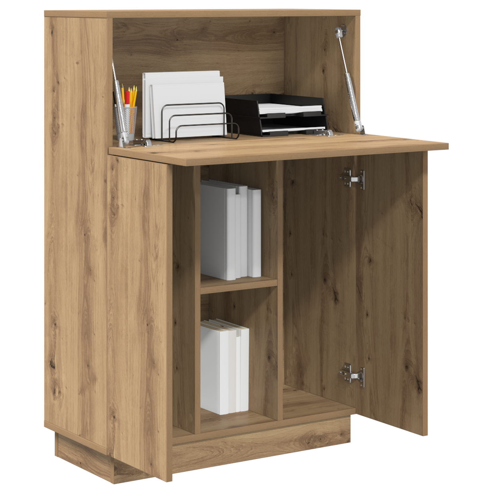 vidaXL Bureau Artisan Eiken 71,5x31,5x106,5 cm Gelaagd Hout