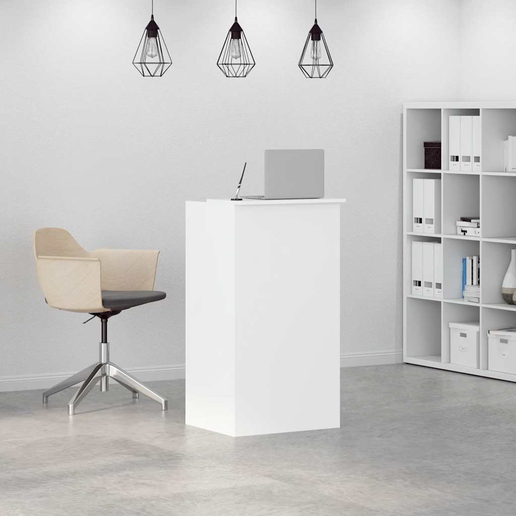 vidaXL Receptiebalie 55x50x103,5 cm bewerkt hout wit