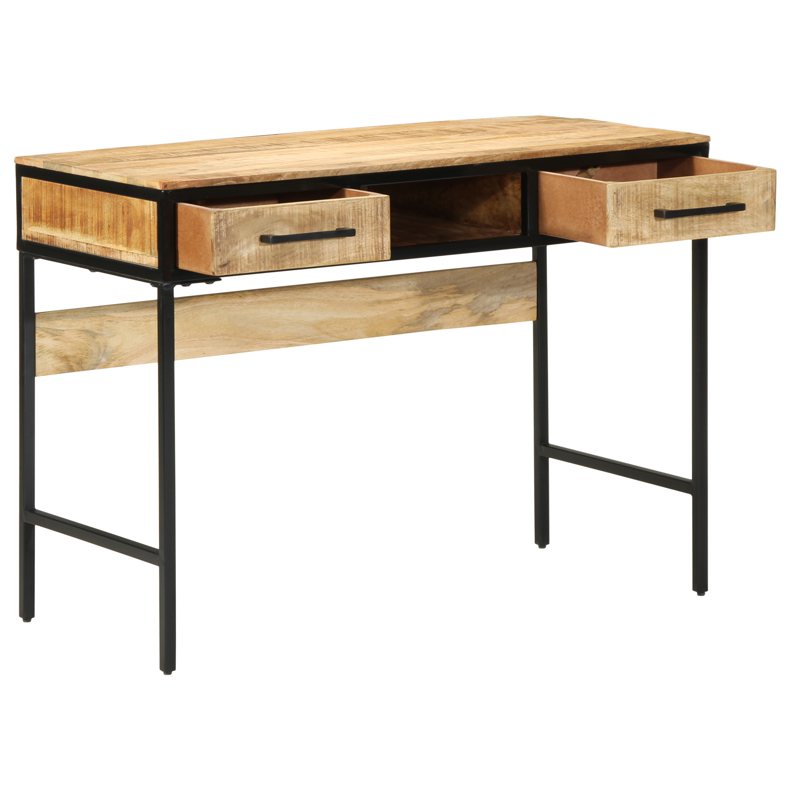 vidaXL Bureau 100x50x75 cm Massief Hout Ruw Mango