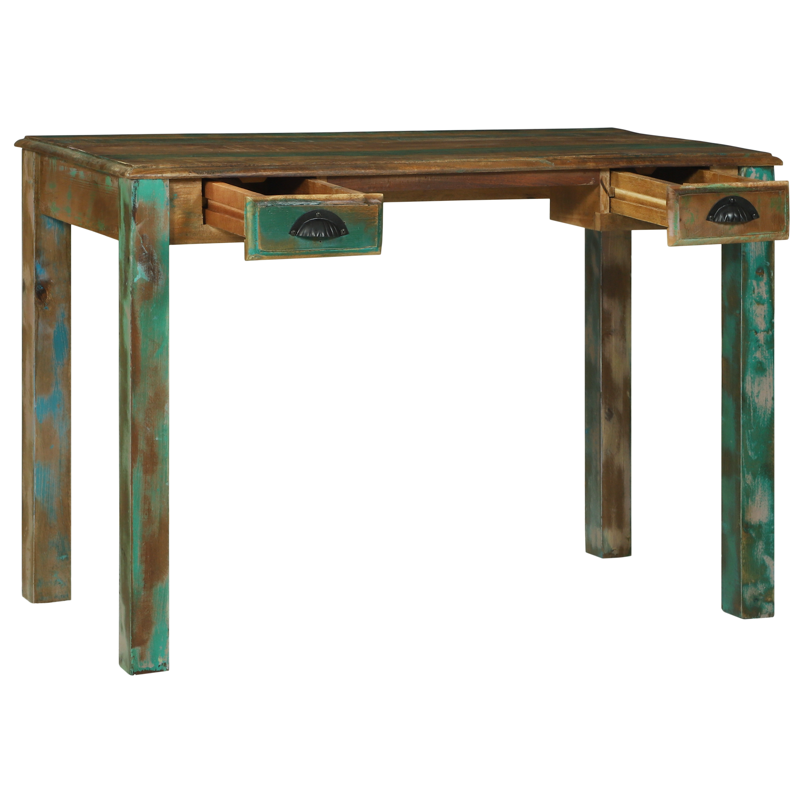 vidaXL Bureau 112x55x76 cm van Gerecycled Massief Hout