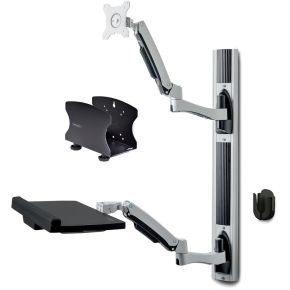 Startech .com Wandmonteerbare Zit-Sta Werkplek, VESA-Beugel Voor 32 Scherm (10kg), Volledig Scharnie