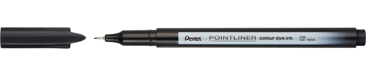 Pentel Pointliner fineliner S40, zwart
