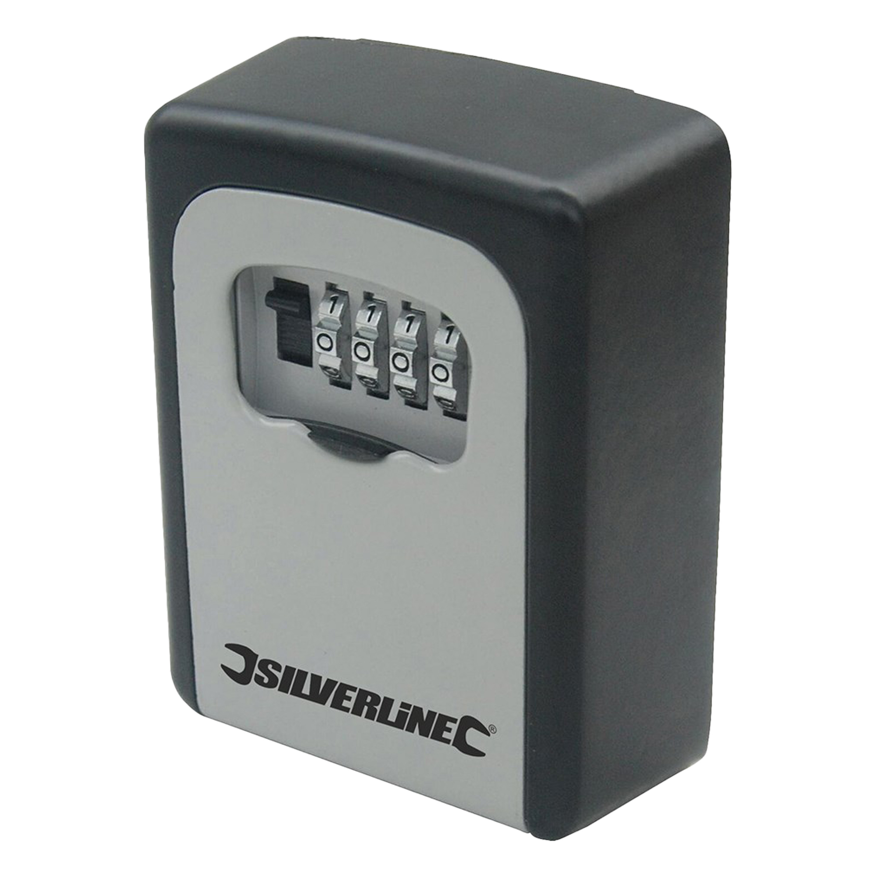 Silverline Sleutelkluis met cijferslot - grijs - giet aluminium - muur montage - 12 x 8 x 4 cm -
