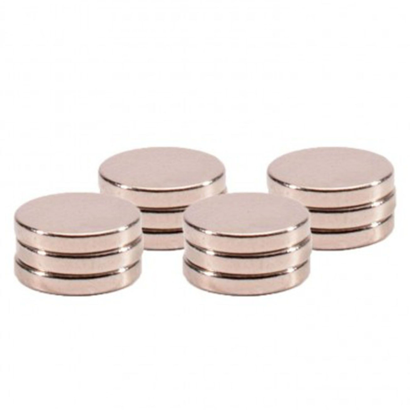 Merkloos 48x Ronde koelkast/whiteboard magneten 1 cm zilver -