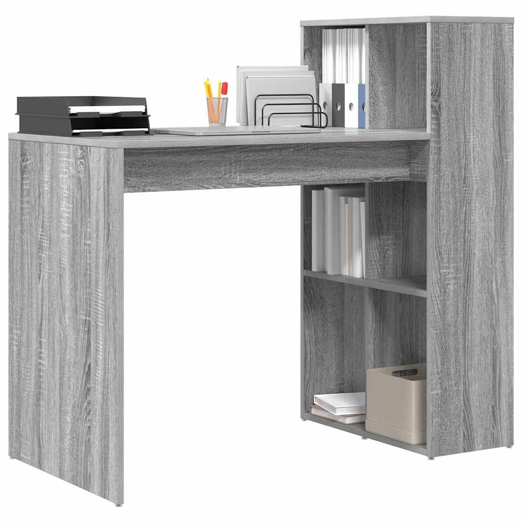vidaXL Bureau Grijs Sonoma 108x55x103,5 cm Geengineerd Hout