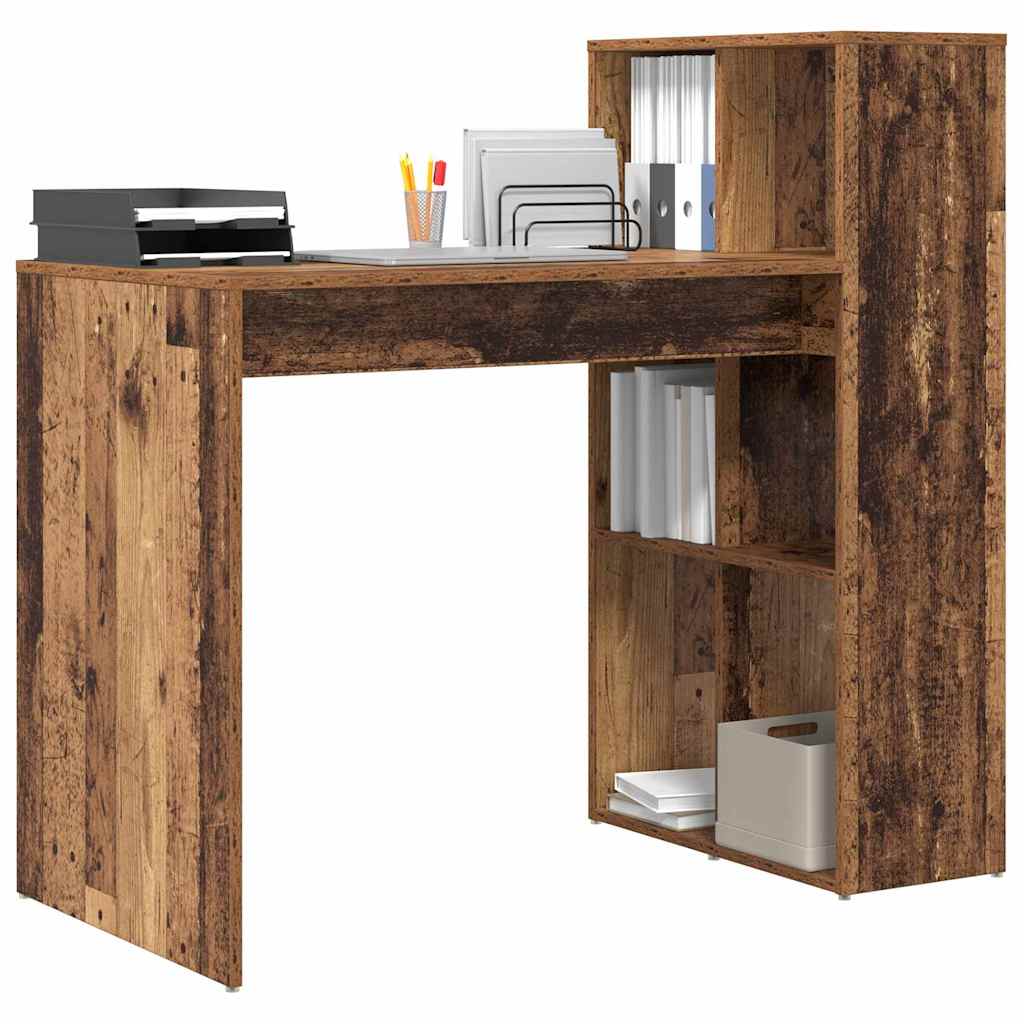 vidaXL Bureau Oud Hout 108x55x103,5 cm Engineering Hout