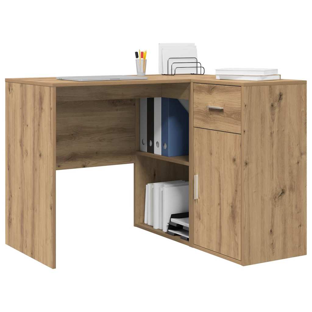 vidaXL Hoekbureau Artisan Eiken 102x88x75 cm Gelaagd Hout