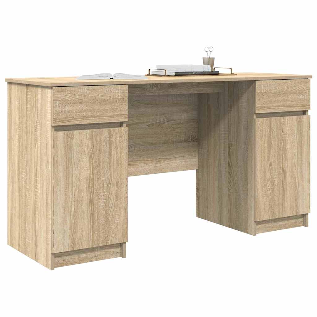 vidaXL Bureau Sonoma Eik 140x49x76 cm Geschaafd Hout
