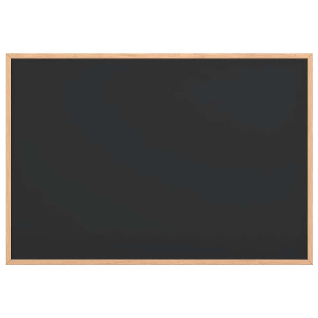 vidaXL Krijtbord met massief grenenhouten lijst 80x55 cm zwart
