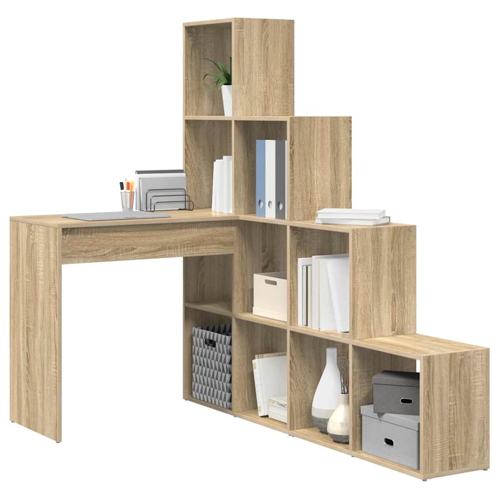 vidaXL Hoekbureau Sonoma eiken 101,5 x 149,5 x 149,5 cm Bewerkt hout