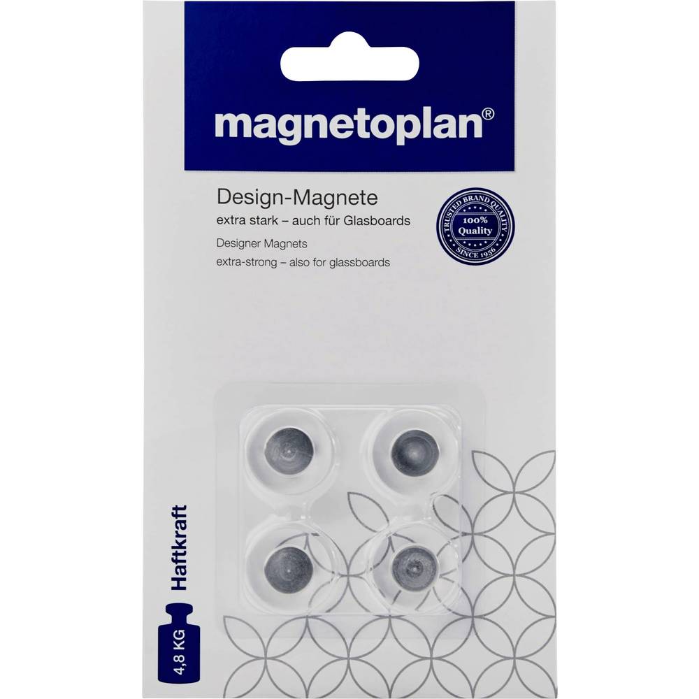 Magnetoplan Magneet Acryl (Ø) 20 mm Transparant 4 stuk(s) 1681020