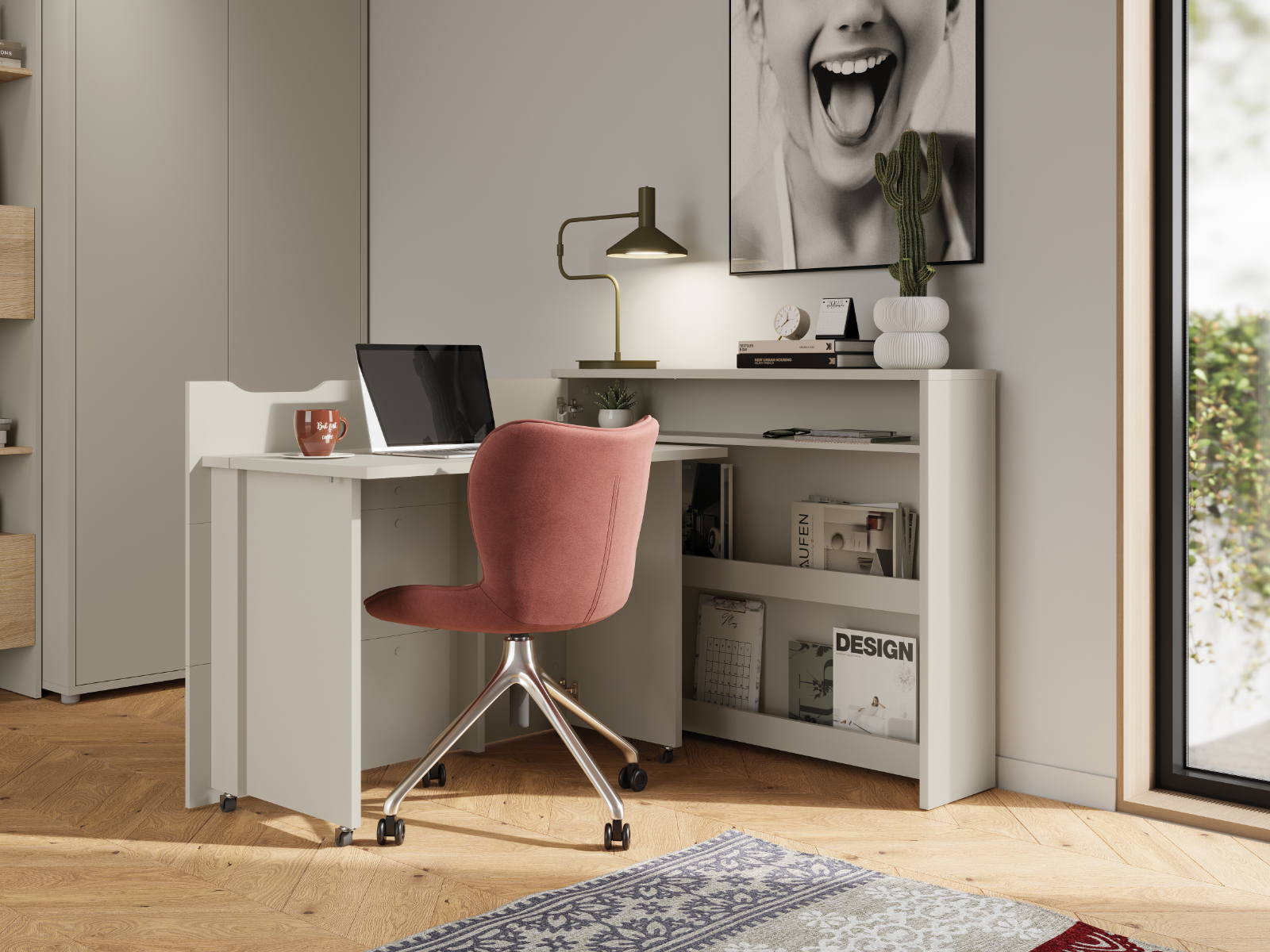 Mobistoxx Uitklapbaar bureau CONCEPTION PRO kasjmier rechts