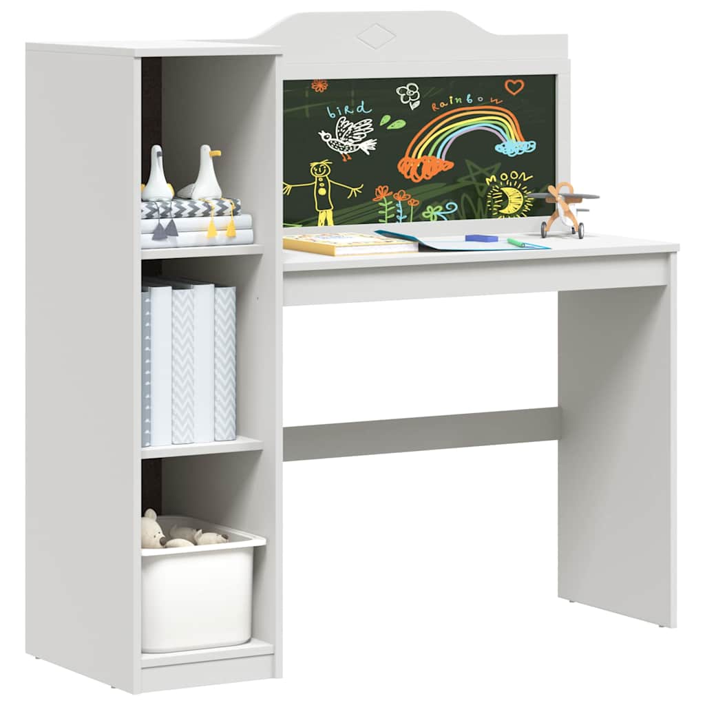 vidaXL Schoolbord bureau Wit 120 x 45 x 118.5 cm Bewerkt hout