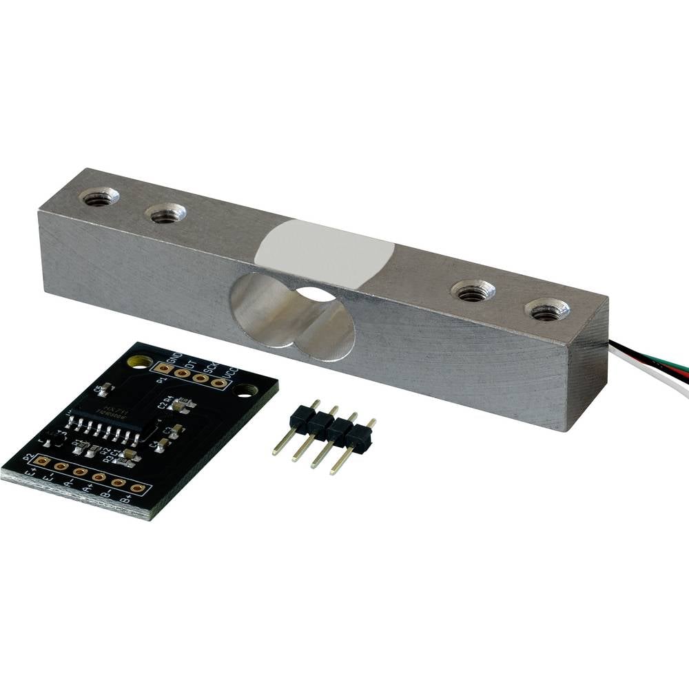 Joy-it HX711-40 HX711-40 HX711 ADC-module met 40 kg weegcel - 24 bit A/D-omvormer Kalibratie Fabrieksstandaard (zonder certificaat)