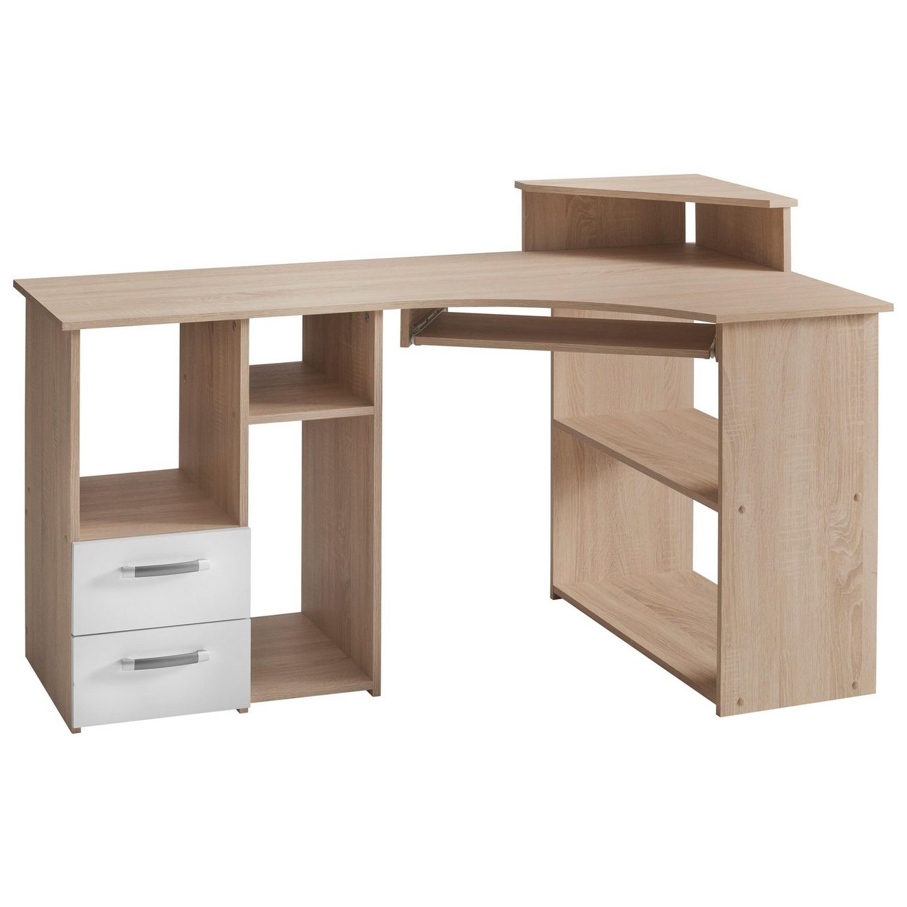 VOGL Möbelfabrik Bureau Sam Breedte 137 cm, met uittrekplank voor het toetsenbord en towervak