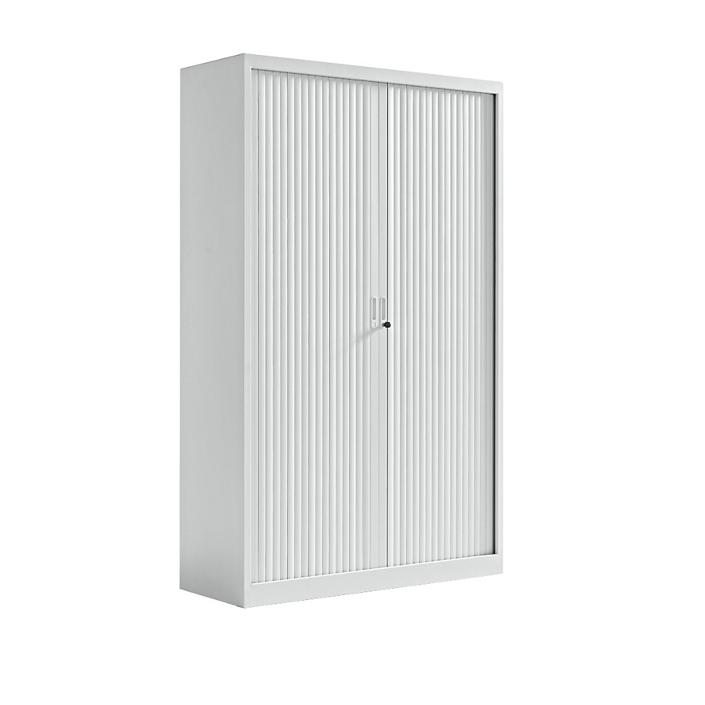 Eurokraft pro Roldeurkast, b x d = 1200 x 450 mm, hoogte 1950 mm, lichtgrijs