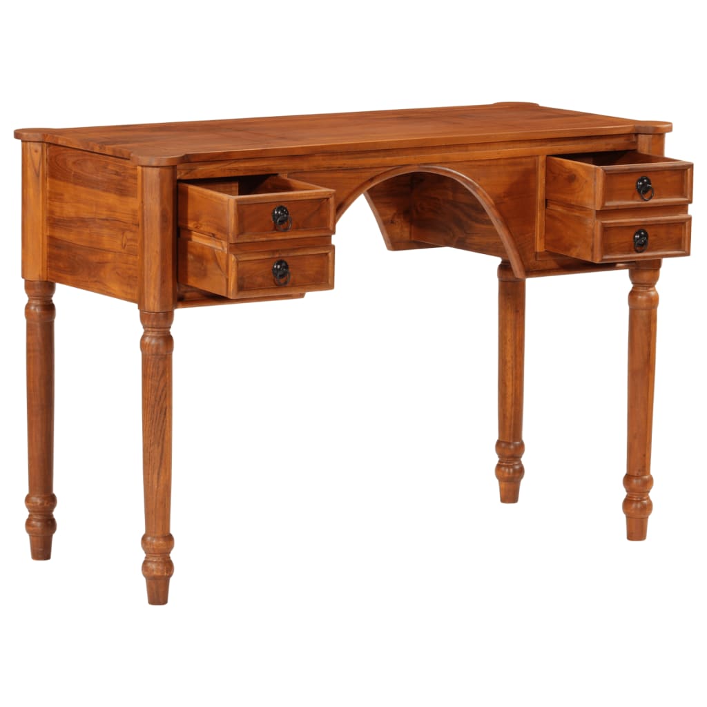 vidaXL Bureau met lades 110x50x76 cm massief acaciahout