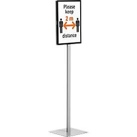 Durable Posterstandaard Duurzame infostandaard Basic, A3 staand en liggend formaat, aan beide zijden leesbaar, 2 DURAFRAME MAGNETIC infoframes, incl. bevestigingsset, metaal