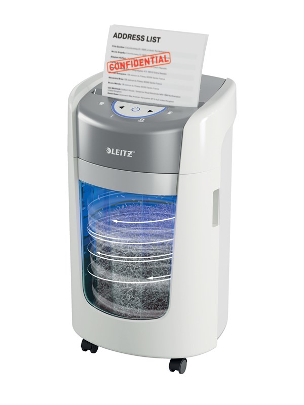 Leitz IQ OptiMax 225 Home Office Papiervernietiger - Microsnippers Beveiliging P5 15L - Wit