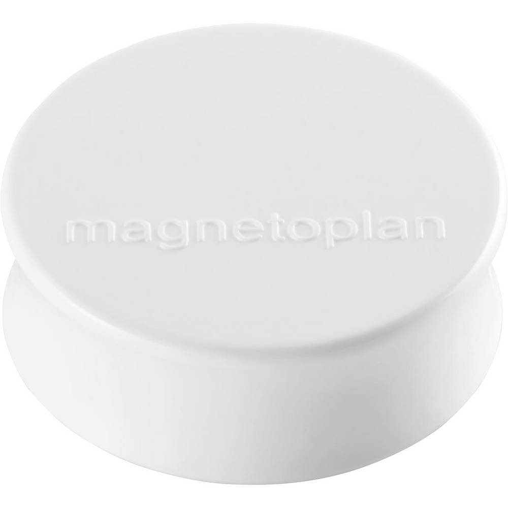 Magnetoplan Magneet (Ø x h) 34 mm x 12.5 mm Rond Wit 10 stuk(s) 1665000