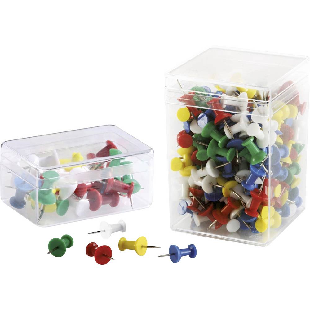 Magnetoplan Punaise Geel, Wit, Blauw, Rood, Groen 200 stuk(s)