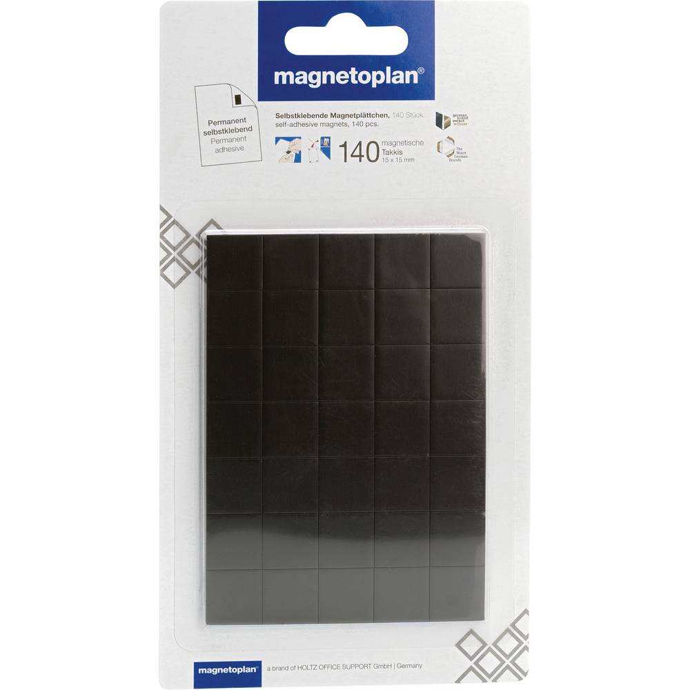 Magnetoplan Magneetplaat (l x b x h) 15 x 15 x 0.75 mm Vierkant Wit 140 stuk(s) 15501
