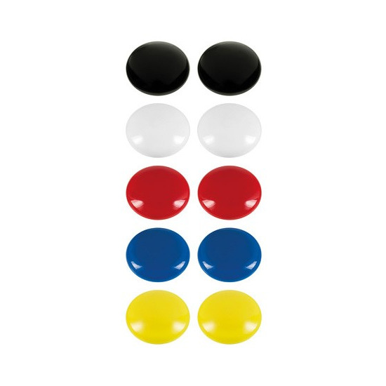 Merkloos 60x Gekleurde magneten 24 mm -