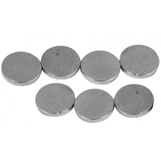 Rayher hobby materialen Magneten rond - grijs - 80x stuks - 6 x 1 mm - Hobby artikelen -