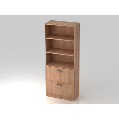 Hjh OFFICE PRO Signa G 7300 SG, Melamine spaanplaat DIN 68765, Emissieklasse E1, Walnoot