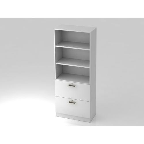 Hjh OFFICE PRO Signa G 7300 SG, Melamine spaanplaat DIN 68765, Emissieklasse E1, Wit