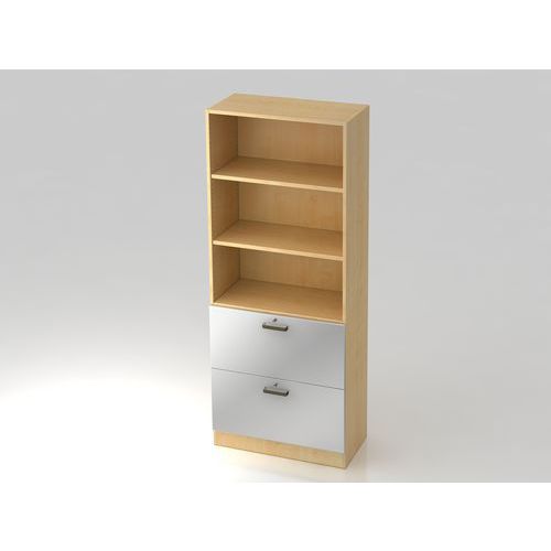 Hjh OFFICE PRO Signa G 7300 SG, Melamine spaanplaat DIN 68765, Emissieklasse E1, Esdoorn / Zilver