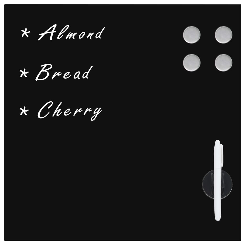 vidaXL Magneetbord voor aan de wand 40x40 cm glas