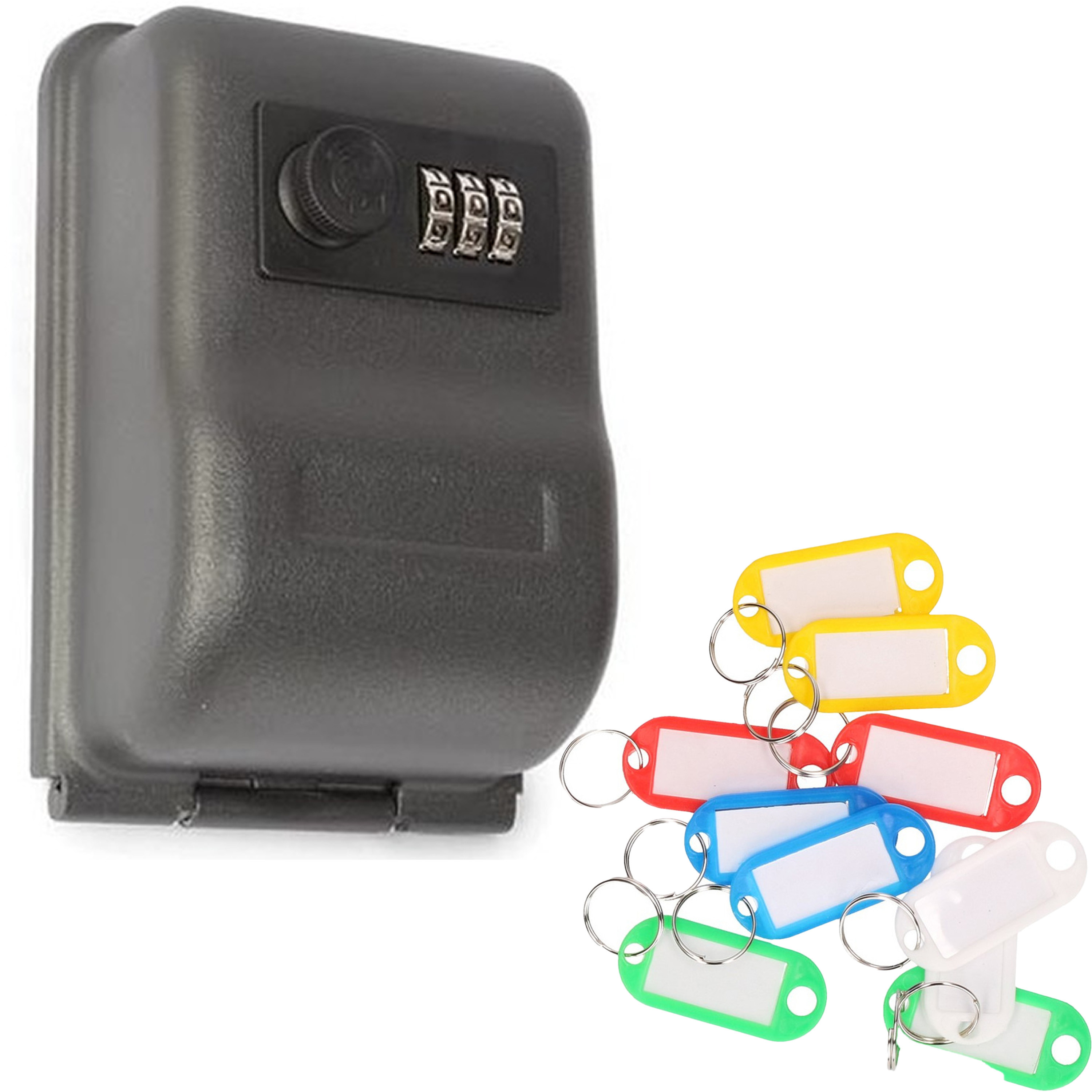 Benson Cijferslot sleutelkluis met 10x stuks sleutellabels -