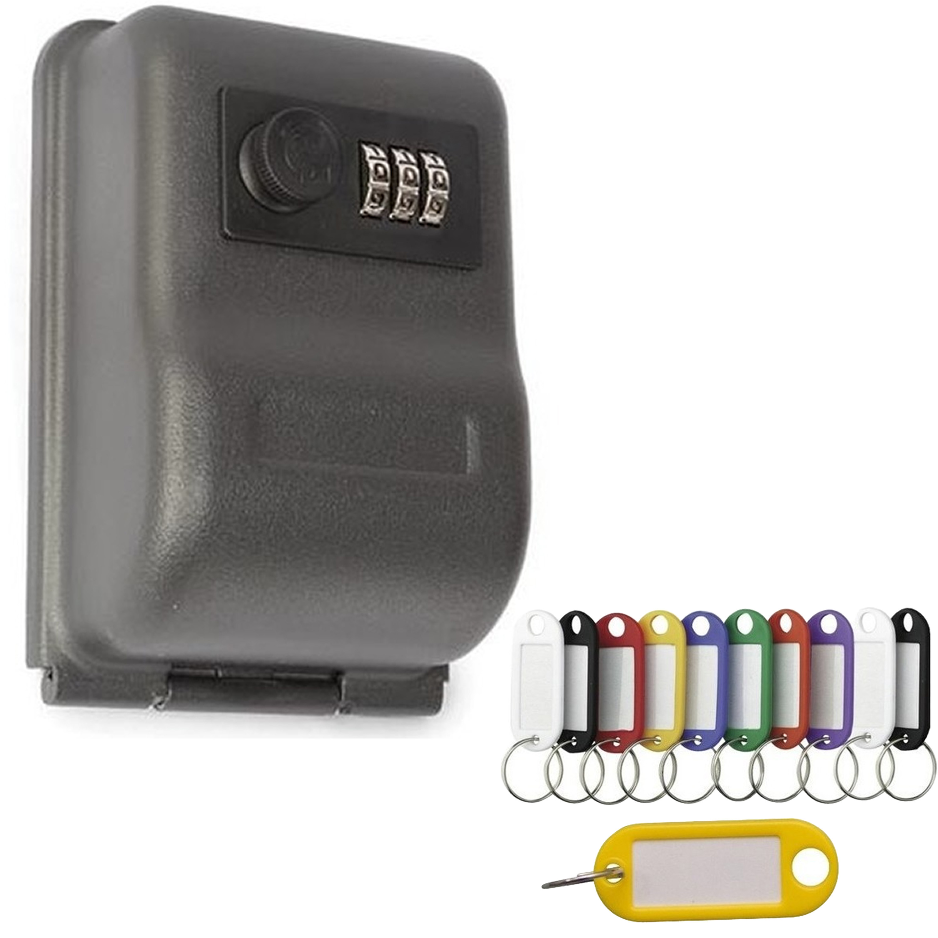 Benson Cijferslot sleutelkluis met 10x stuks sleutellabels -