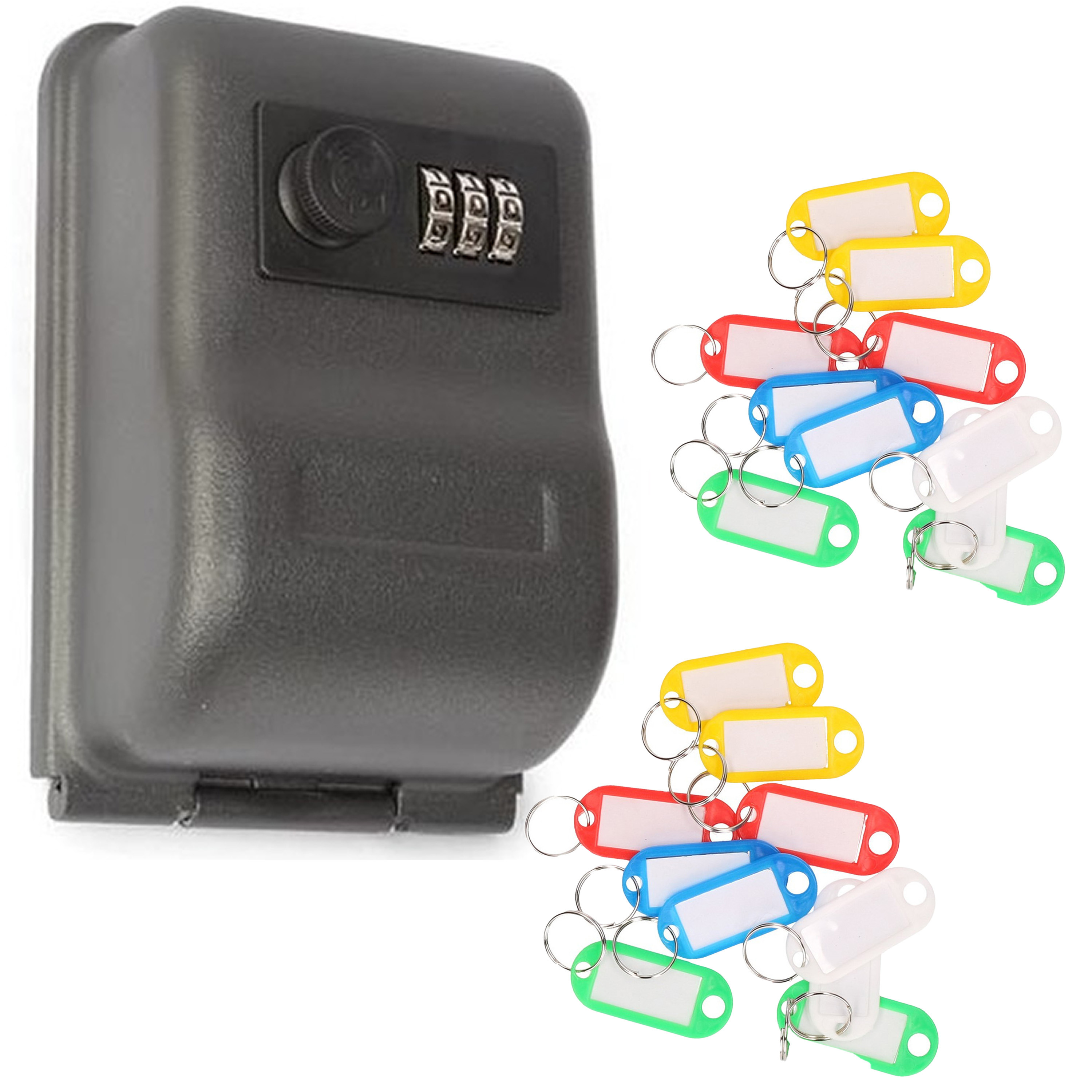 Benson Cijferslot sleutelkluis met 20x stuks sleutellabels -