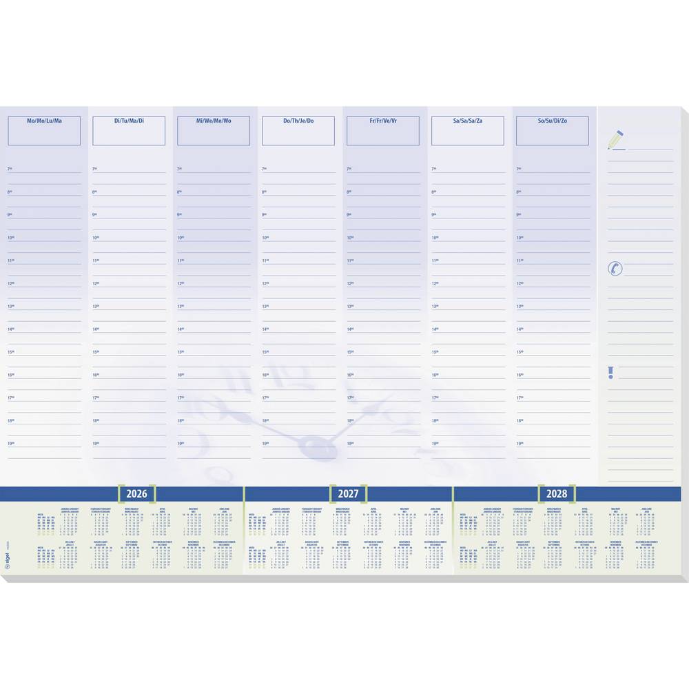 Sigel H6350 Bureau onderlegger Wit, Blauw (b x h) 59.50 cm x 41 cm