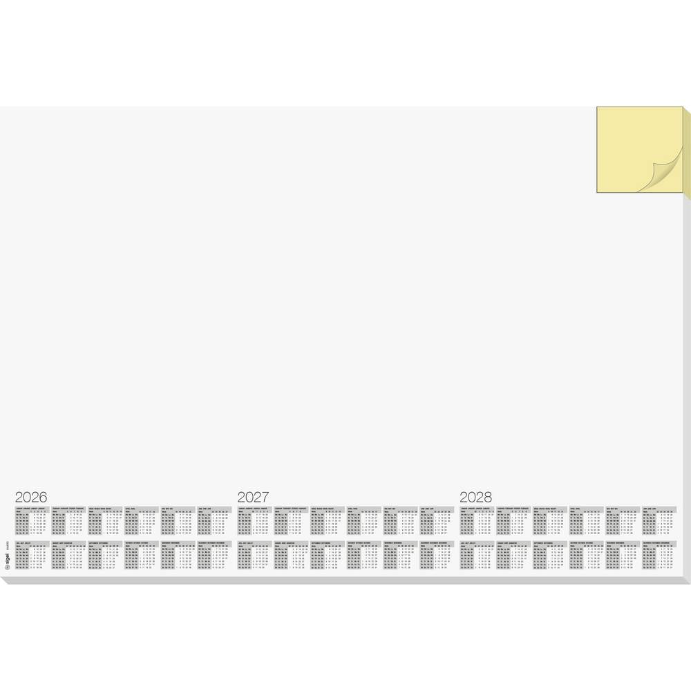 Sigel H6490 Bureau onderlegger Wit, Geel (b x h) 59.50 cm x 41 cm