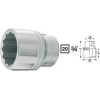 Hazet - 1000AZ-1.3/16 Buiten zeskant Dopsleutelinzetstuk 3/4" (20 mm) Afmeting, lengte 55 mm