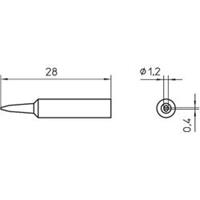 Weller XNT K Soldeerpunt Beitelvorm Grootte soldeerpunt 1.2 mm Lengte soldeerpunt: 28 mm Inhoud: 1 stuk(s)